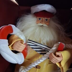 Vtg Nautical Lg Figure Visions Of Santa Home For The Holidays Macy's Box Sailor